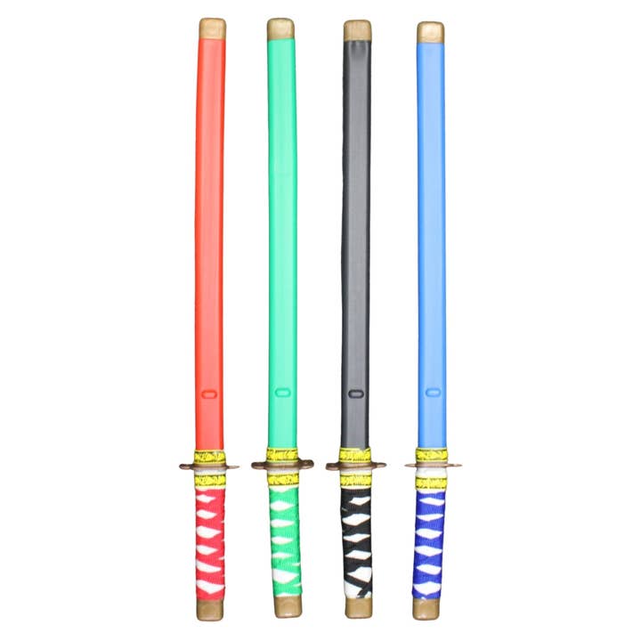 Assorted Color Ninja Sword (Dozen) for wholesale by Plush Appeal LLC