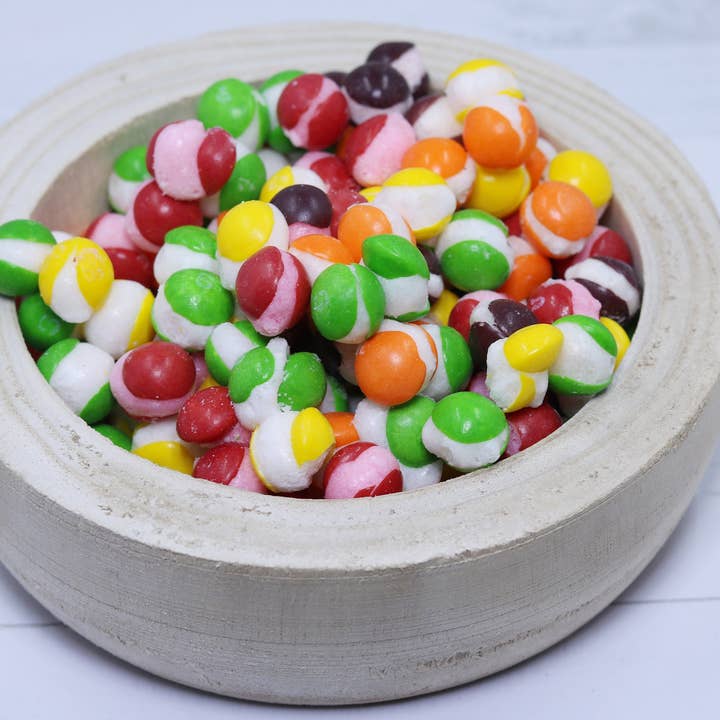 Freeze Dried Rainbow Crunch Fruit Flavored Candy for wholesale by Homesteading in Ohio LLC