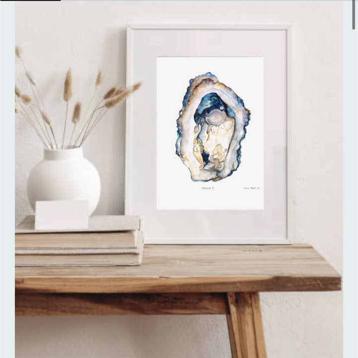 Melissa Dayton Art and Design - Wholesale Art Print - Oyster Fine Art Prints- set 6-framed11