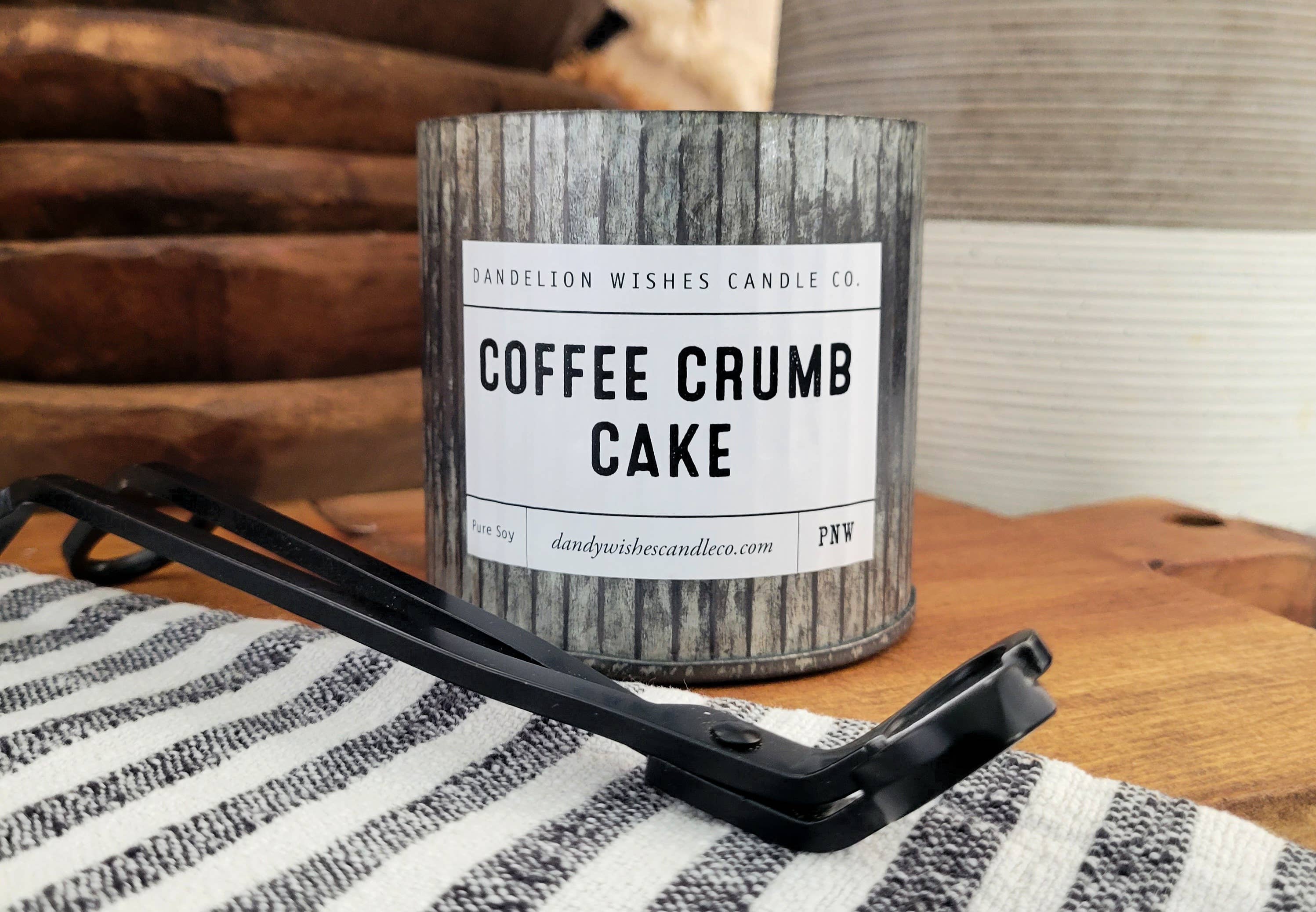 Dandelion Wishes Candle Co. – Engroshandel Glaslys – 12 ounce Rustik Galvaniseret Tin Candle15