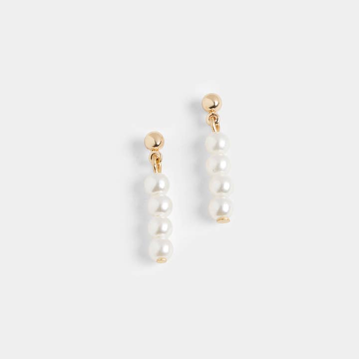 Pearl Drop Stud - Gold - Valentine's Day for wholesale by Whispers