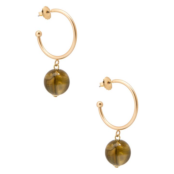 ZENZII Jewelry – Engroshandel Hoops – Iriserende Bead Hoop Ørering