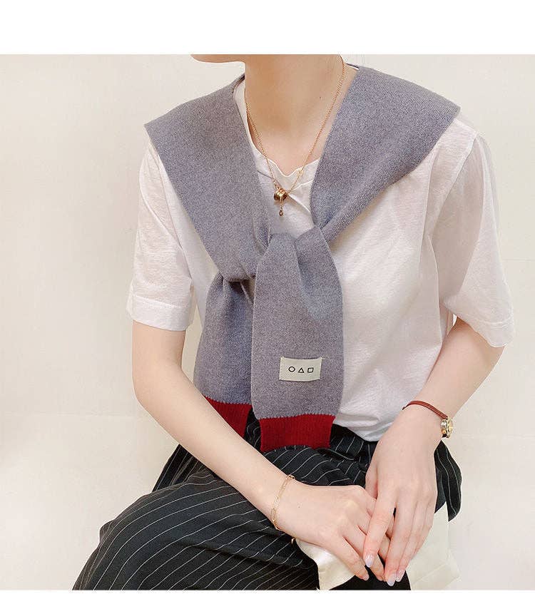 VividLux - Wholesale Wrap - Women's - Cozy Colorblock Knit Shawl25