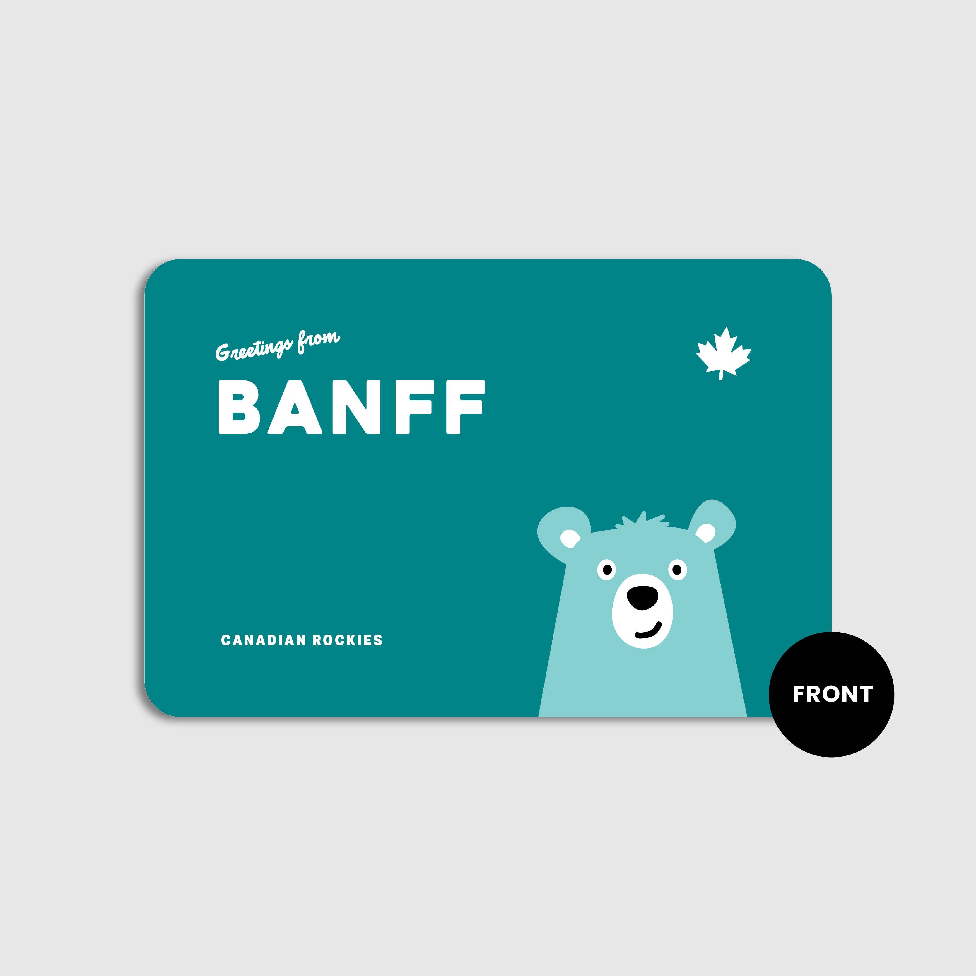 Wildly Supply Co. - Vendita all'ingrosso Cartoline - Cartolina Orso di Banff Teal - 10x15 cm, Souvenir di Banff0