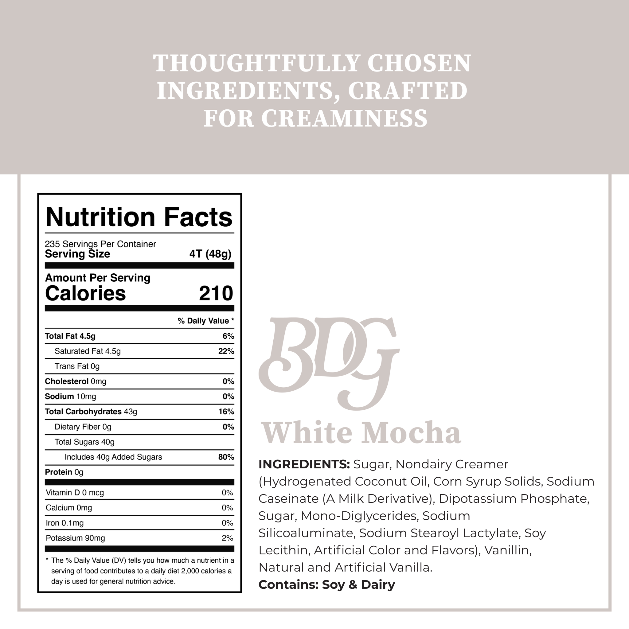 Cup of Coa Inc. - Wholesale Hot Cocoa Mix/Kit - Bulk Box of BDG White Mocha1