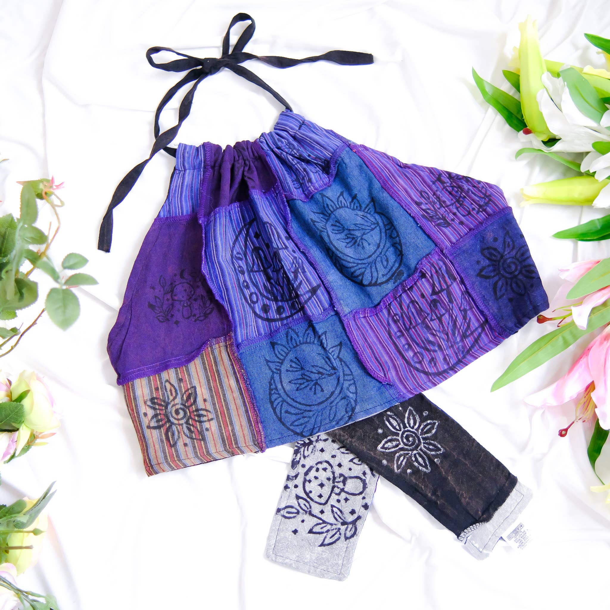 Karma Nepal Crafts – Blusa - Mulher por atacado – Tampo traseiro reversível em algodão com encosto em retalhos4