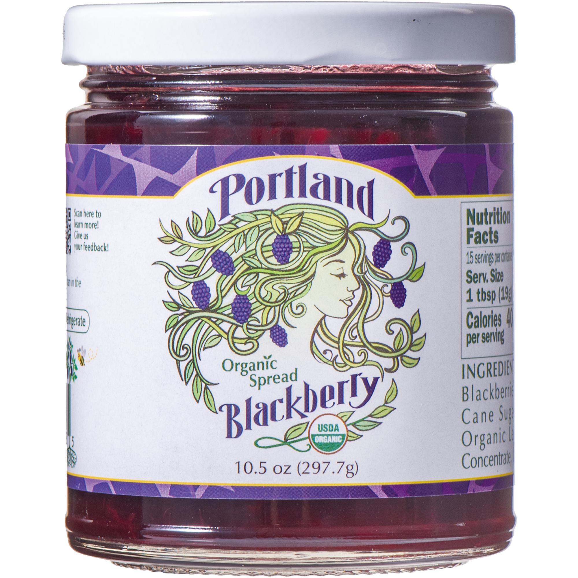 Portlandia Foods - Wholesale Jam/Jelly - Portlandia Organic Spread- Blackberry1