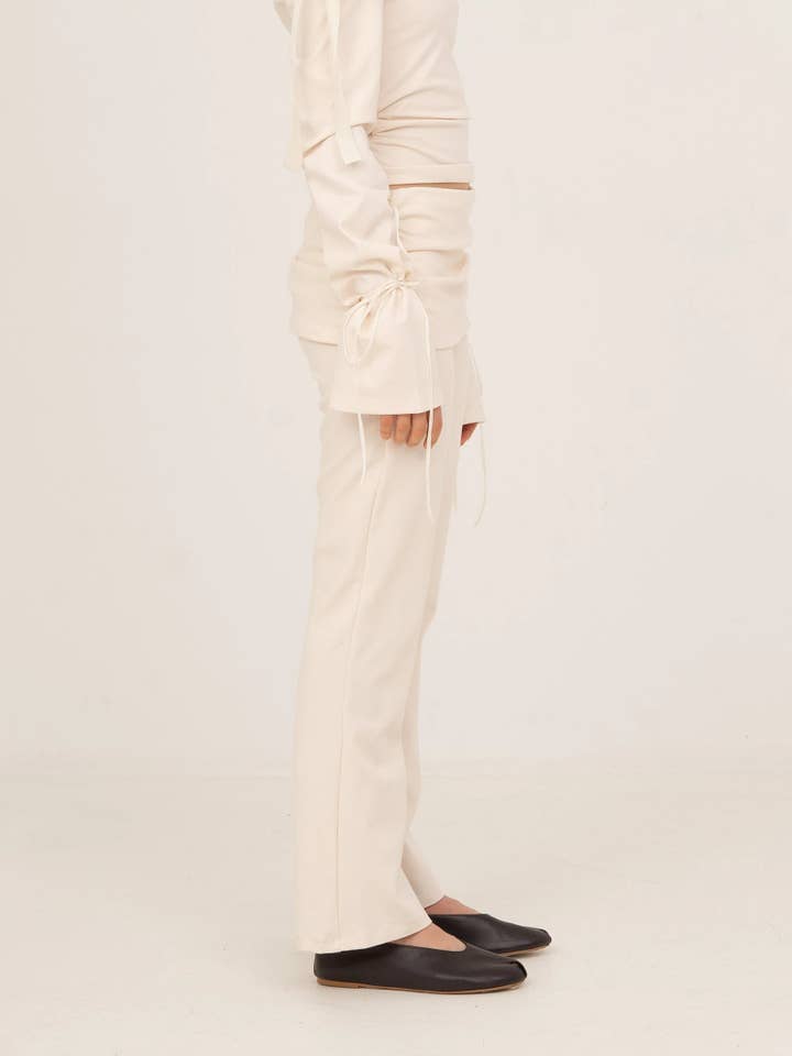 CARMEN SAYS - Wholesale Pants - Women's - Pantalones de Jersey Blanco Angelical2