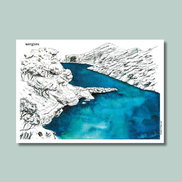 Poster - Calanque de Morgiou - Marie Poli voor wholesale door JOG | Maison d’éditions