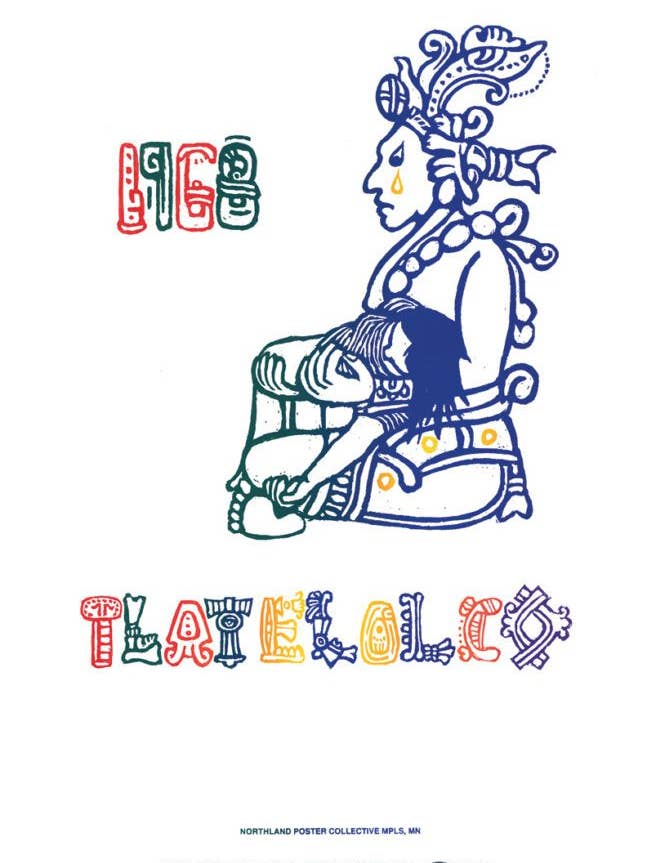 Tlatelolco 1968 (Poster) for wholesale by Ricardo Levins Morales Art Studio