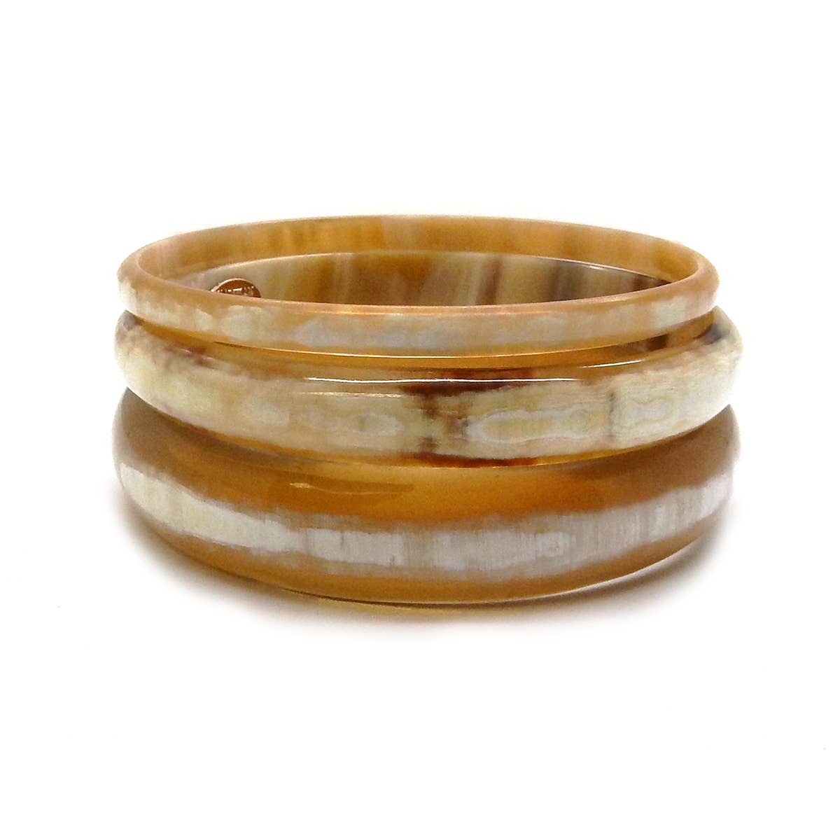 COUCOT - Vente Bracelet jonc - Combinaison de 3 joncs en corne - 3 tailles0