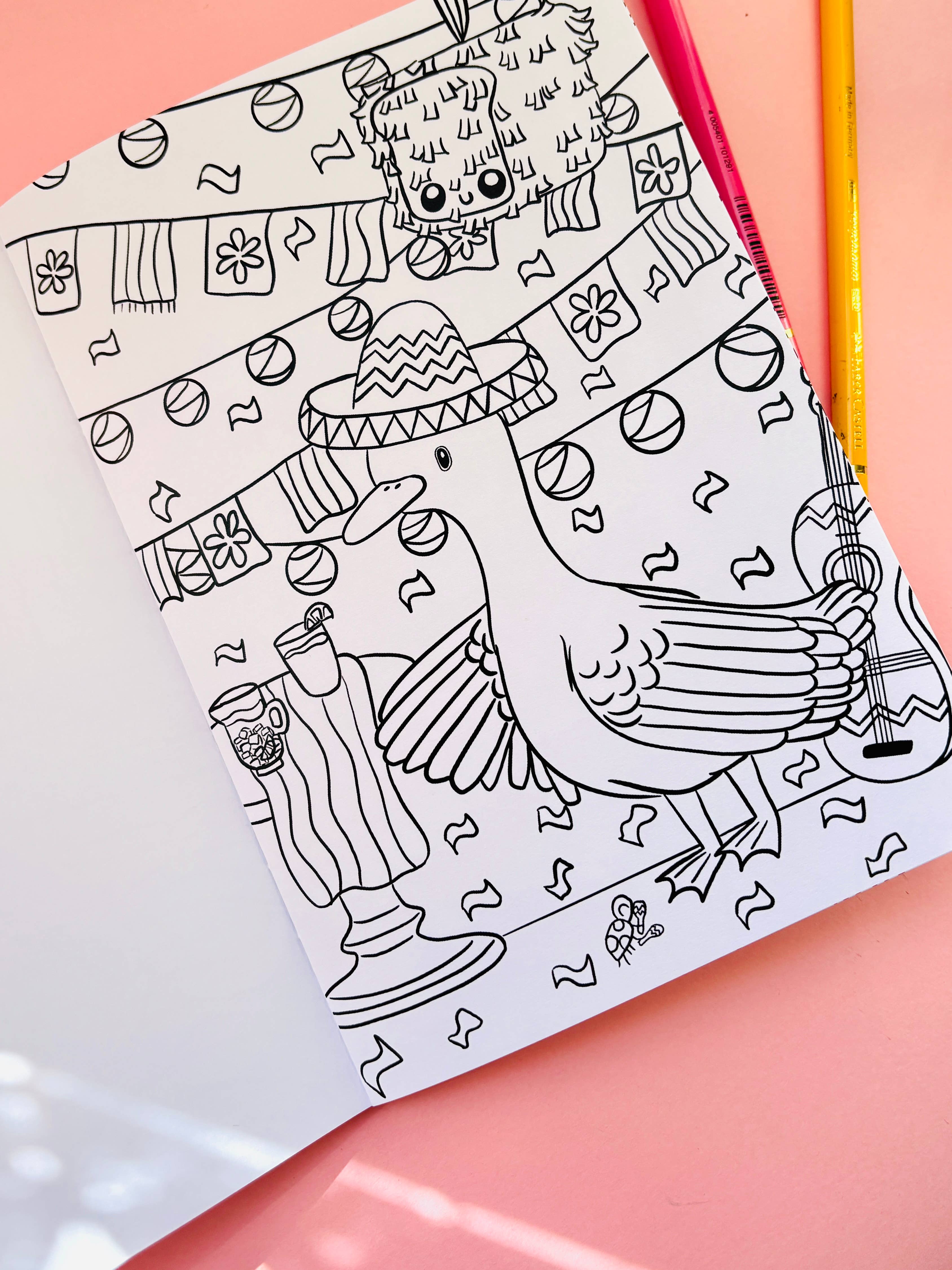 Pixiecraft - Wholesale Coloring & Activity Book - Kids & Baby - Dapper Ducks Illustrated A5 Colouring Book6