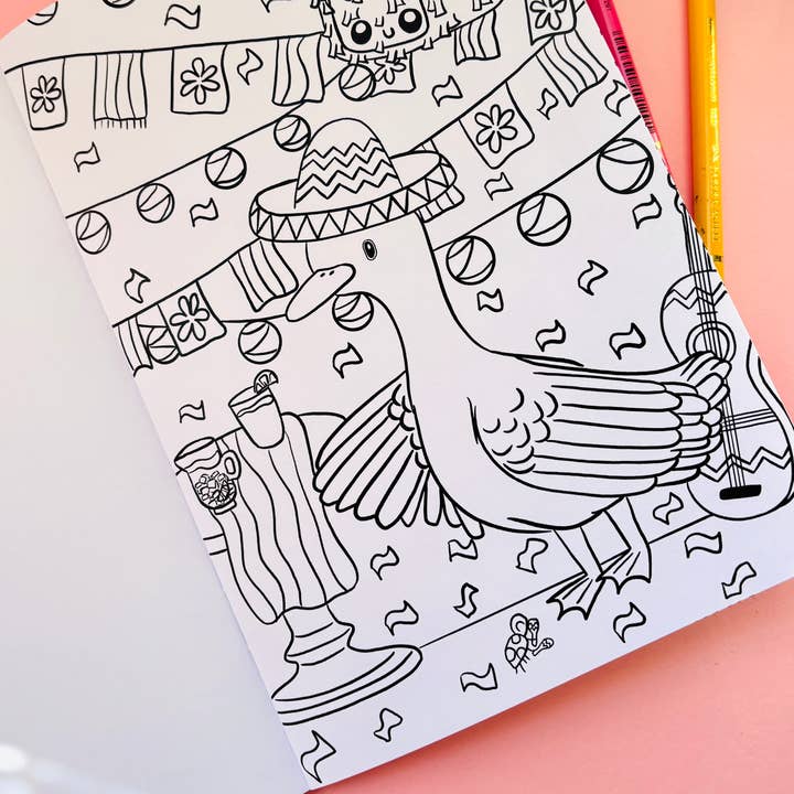 Pixiecraft - Wholesale Coloring & Activity Book - Kids & Baby - Dapper Ducks Illustrated A5 Colouring Book6