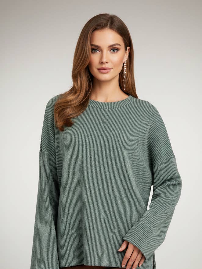 4594 Teal Ribbad Topp för wholesale av LTX Sportswear