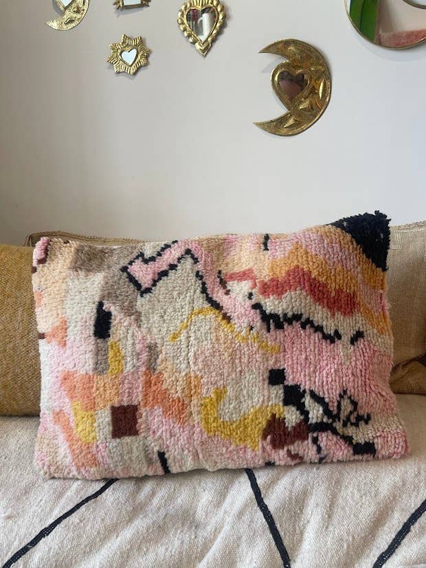 NOMAD BY LIV - Wholesale Throw Pillow Cover - Handmade Boujad Cushion cover soft color – 60 x 40 cm, wool0