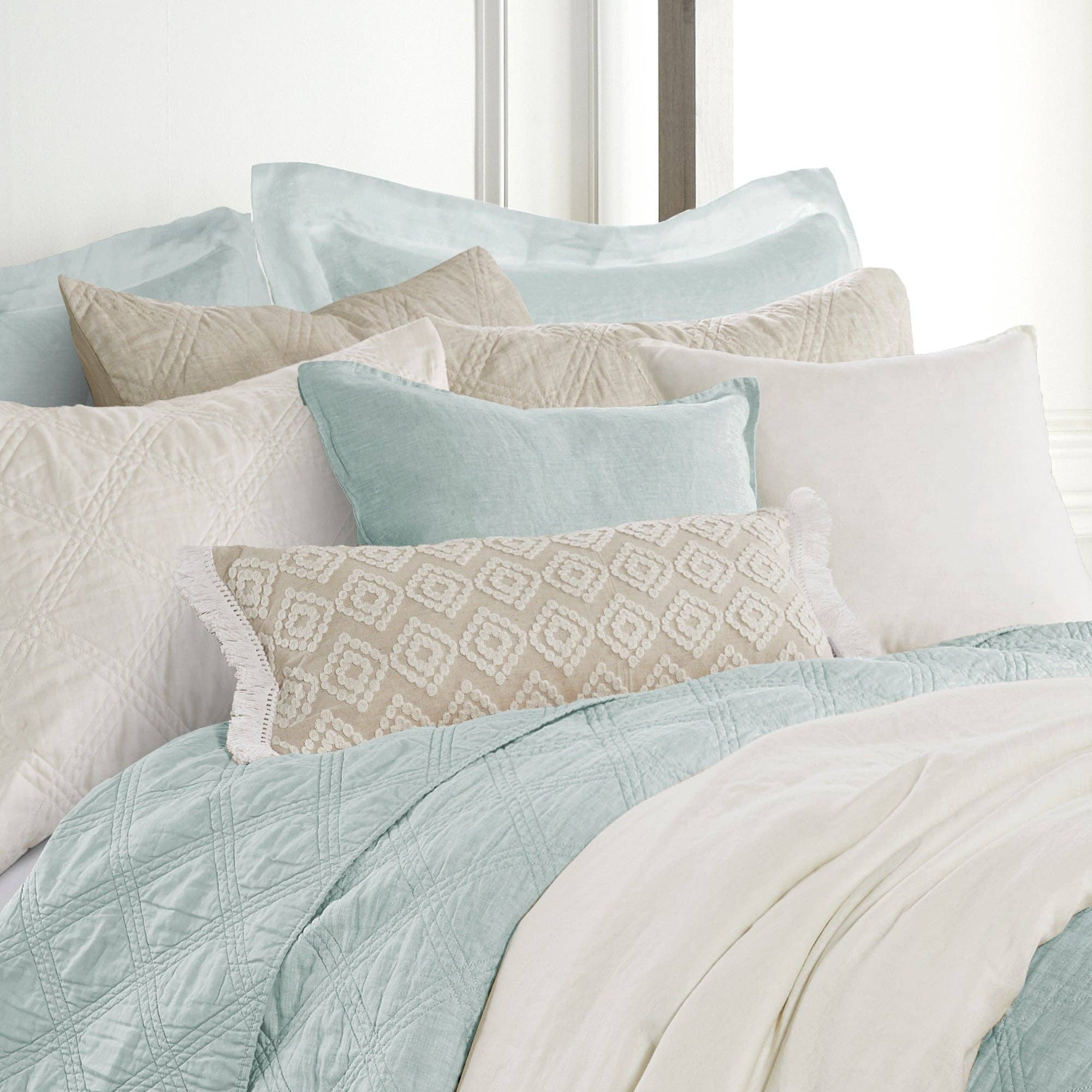 Levtex Home - Wholesale Throw Pillow Cover - French Flax Washed Linen Square Pillow Cover- Set of 222