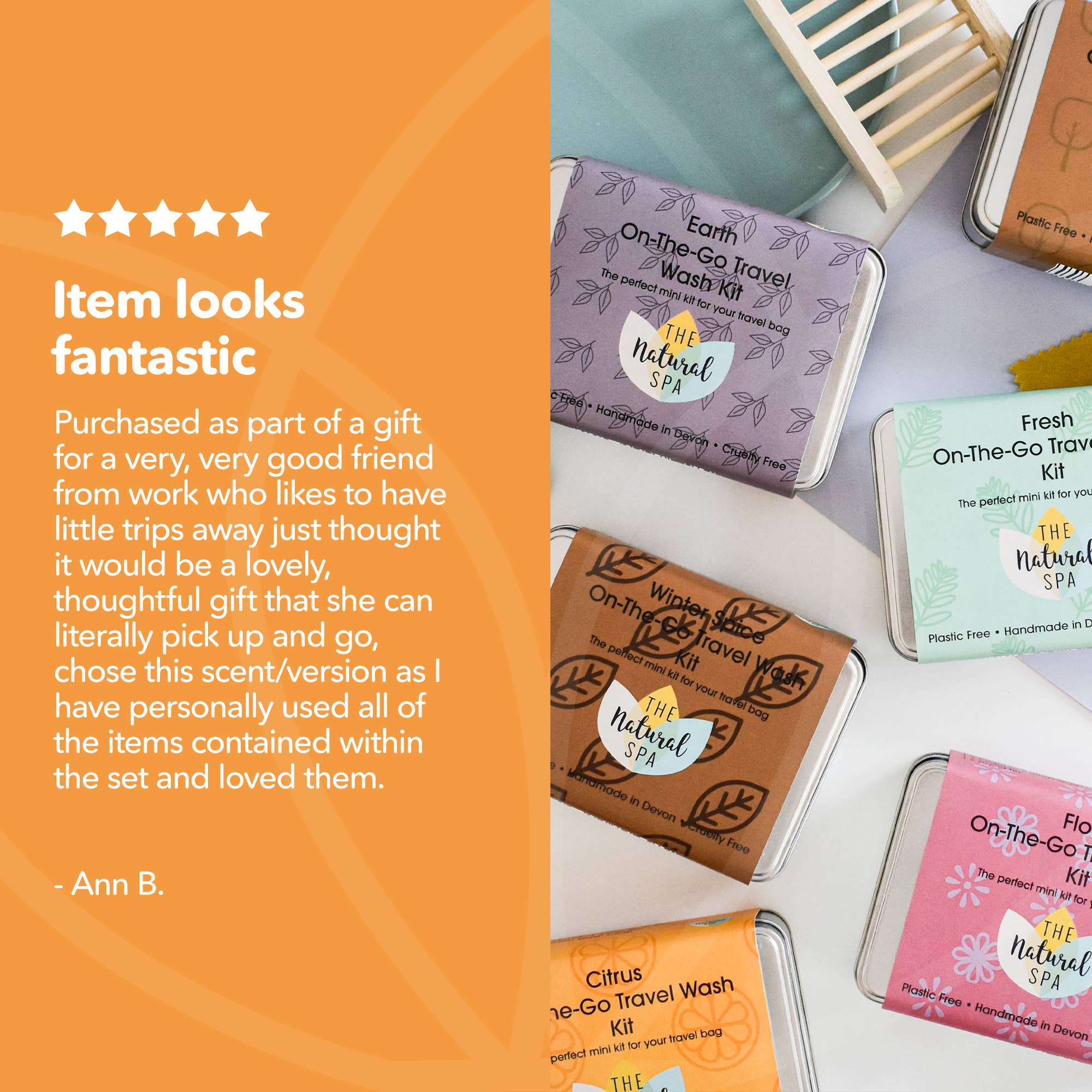 The Natural Spa Cosmetics – wholesale Bath & body set – Citrus Mini "On-The-Go" Travel Wash kit - gift set7