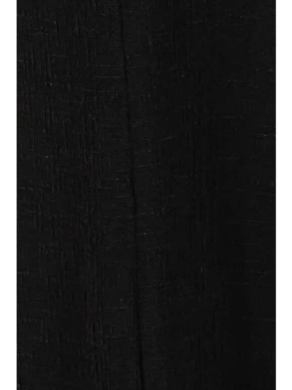 Schwarz Weit geschnittene Tweed-Hose für den Großhandel auf Faire7