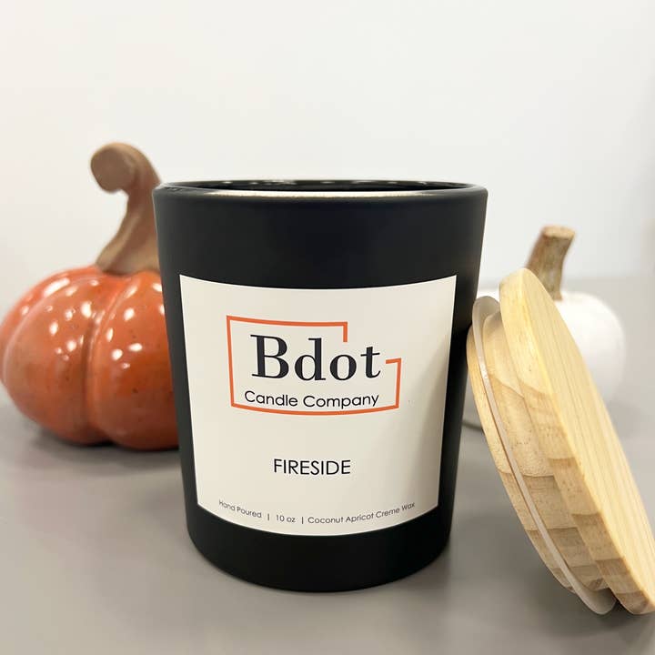 Fireside - 10 oz. Coconut Apricot Candle for wholesale by B Dot Candle Company