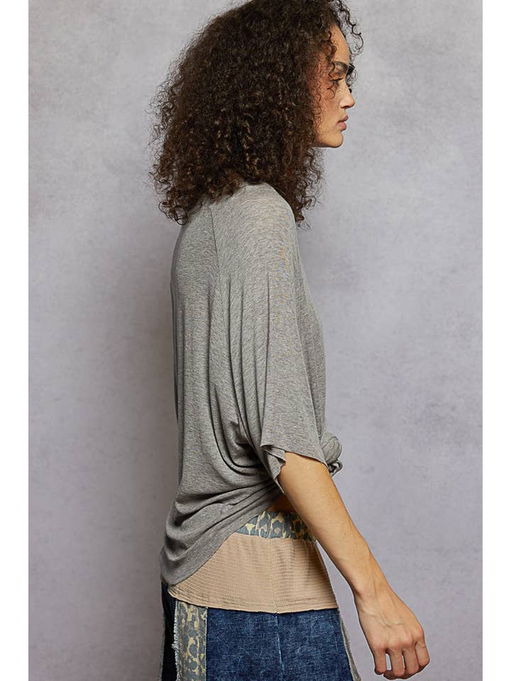 Pol Clothing - Wholesale Knit top – Women's - Vintage Washed Relaxed Fit Jersey Top Everyday Tee SALE2