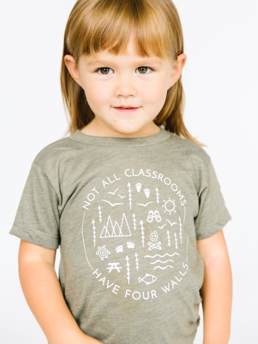 Nature Supply Co - Wholesale Screen Printed T-Shirt - Kids - Not All Classrooms Have Four Walls Kids Tee | Eco Friendly6