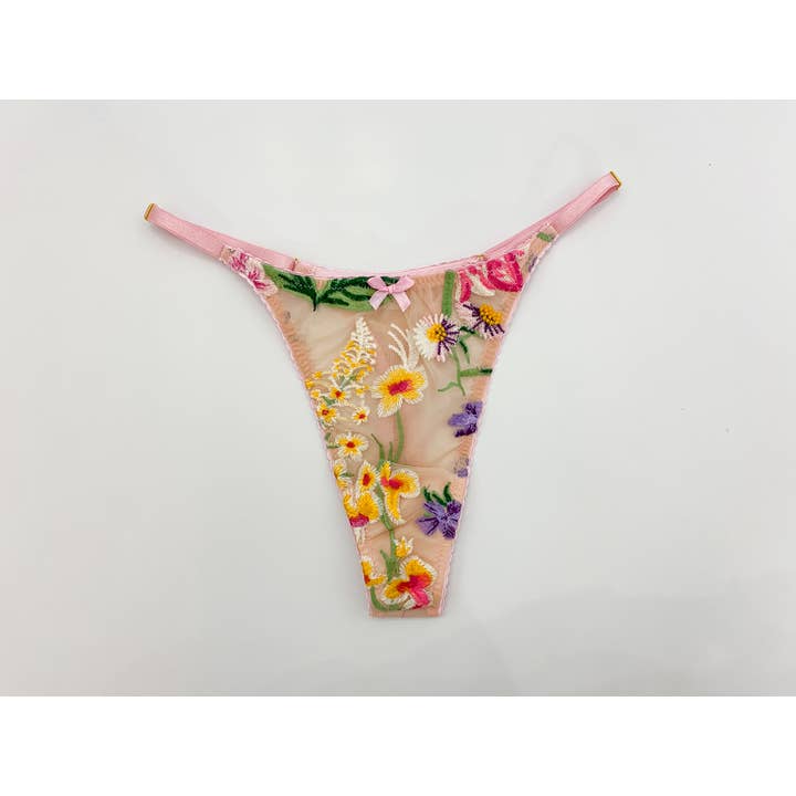Adjustable thong: Wildflowers for wholesale by Jordan de Ruiter