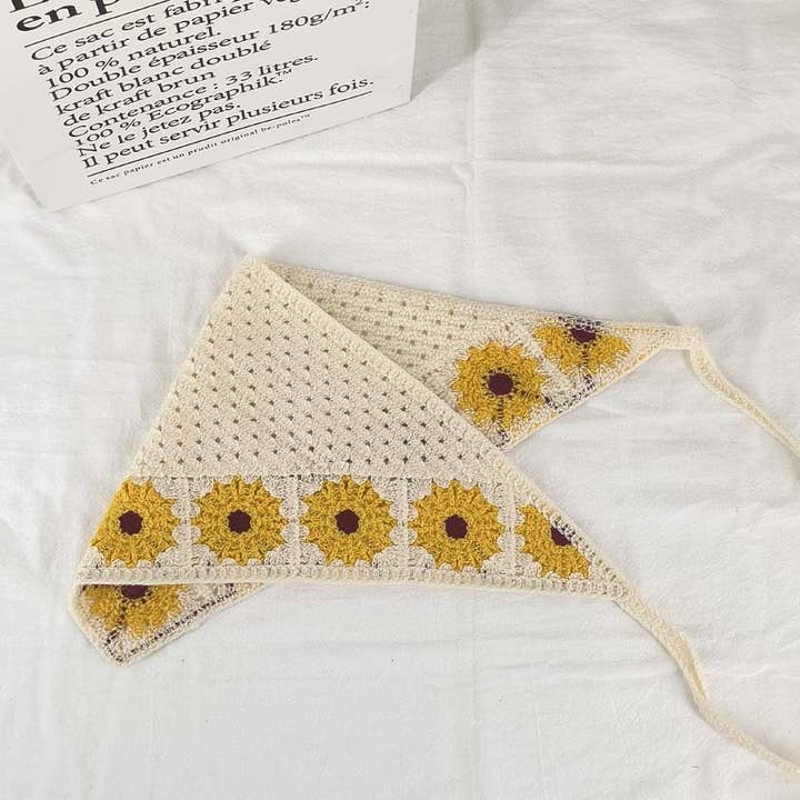 MKS America - Wholesale Bandana - Women's - Cherry Strawberry Floral checkered Crochet Bandana -56colors1