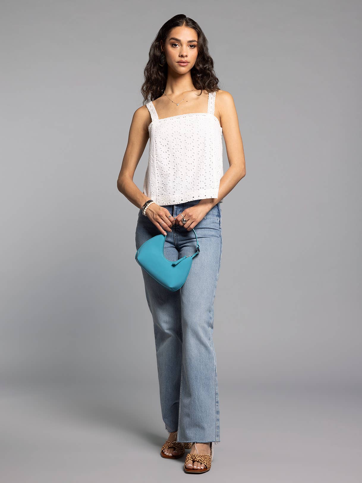 BLANC Square Neck Eyelet Tank - ALANI TANK for wholesale on Faire5