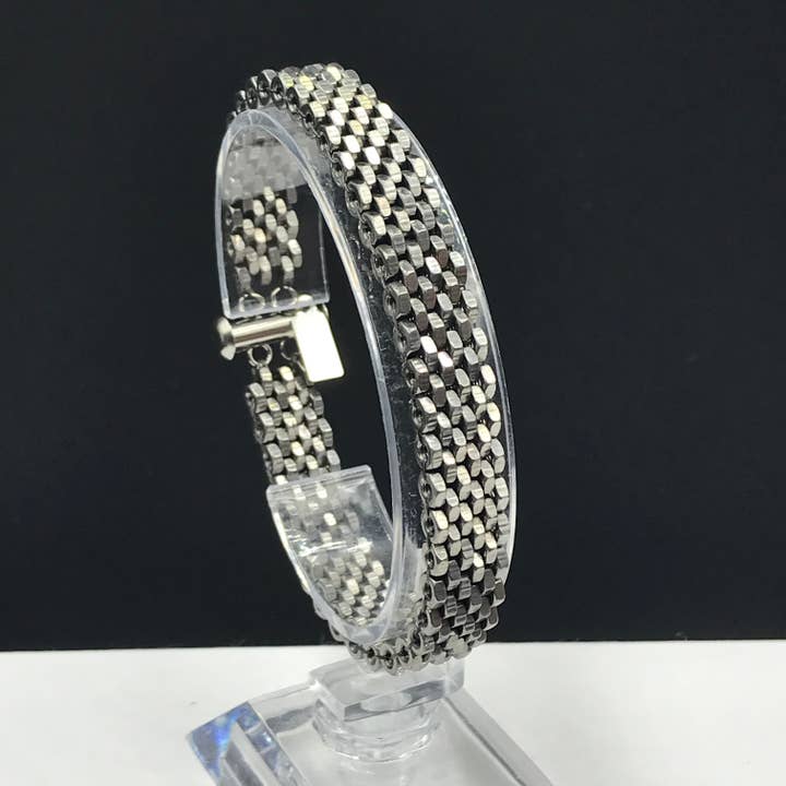 CEH Creations – wholesale Manschettarmband – Oxiderat rostfritt stål 6 brett armband