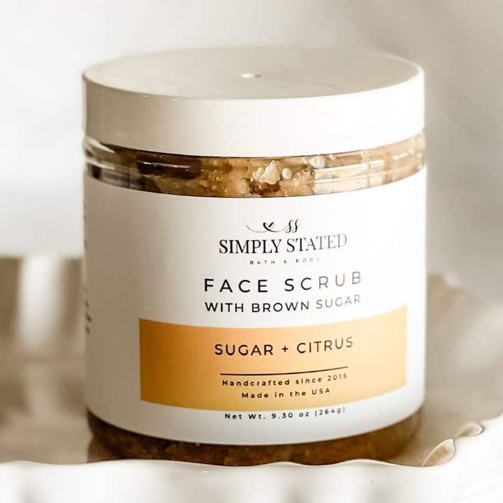 Face Scrub – Natural Exfoliating Breakout Control for wholesale by Simply Stated Bath & Body