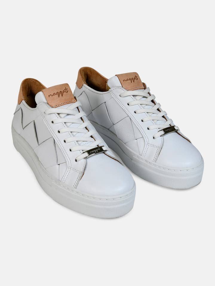 Naqqat - Vendita all'ingrosso Sneakers di tendenza - Donna - Nipsi Woven | Bianco - Nude1