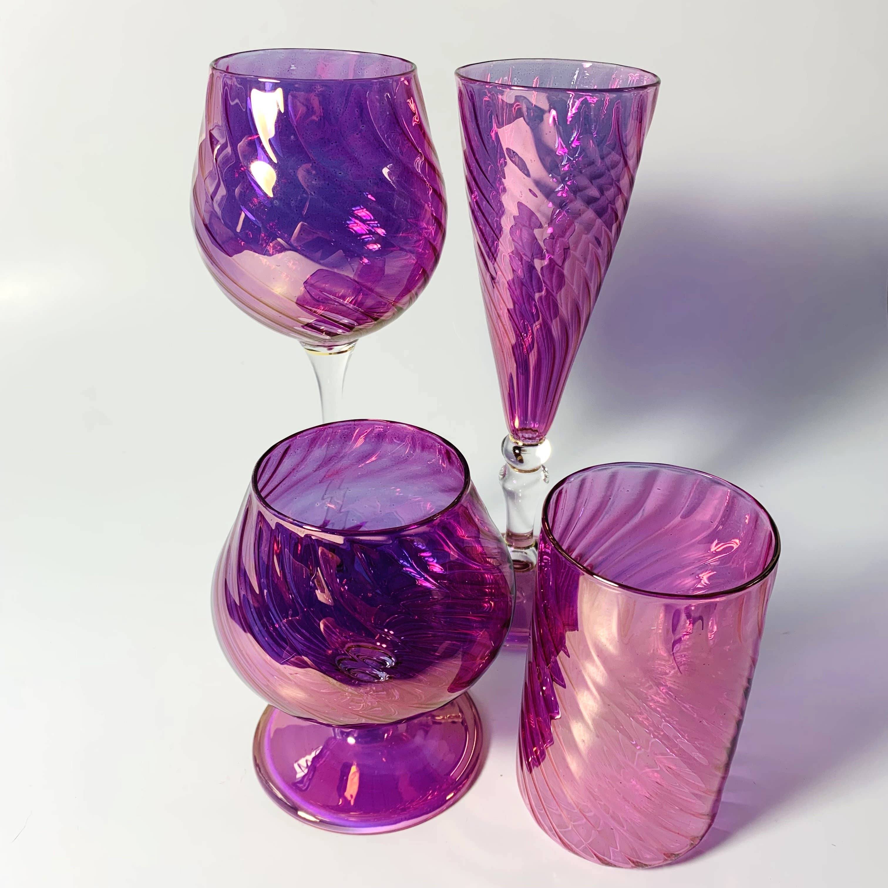 Dandarah (Ships from USA) - Wholesale Cocktail/Liquor Glass - Blown Glass Cognac Glass - Iridescent9