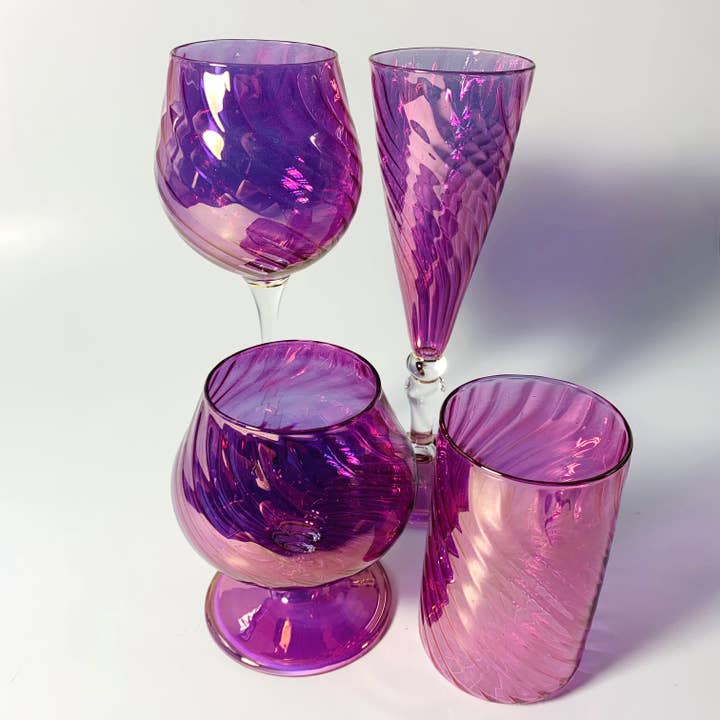 Dandarah (Ships from USA) - Wholesale Cocktail/Liquor Glass - Blown Glass Cognac Glass - Iridescent9