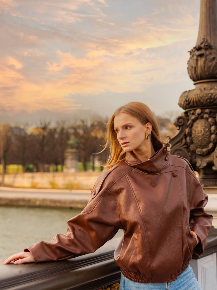 KZELL PARIS - Wholesale Leather Jacket - Women's - FAUX LEATHER BIKER JACKET13