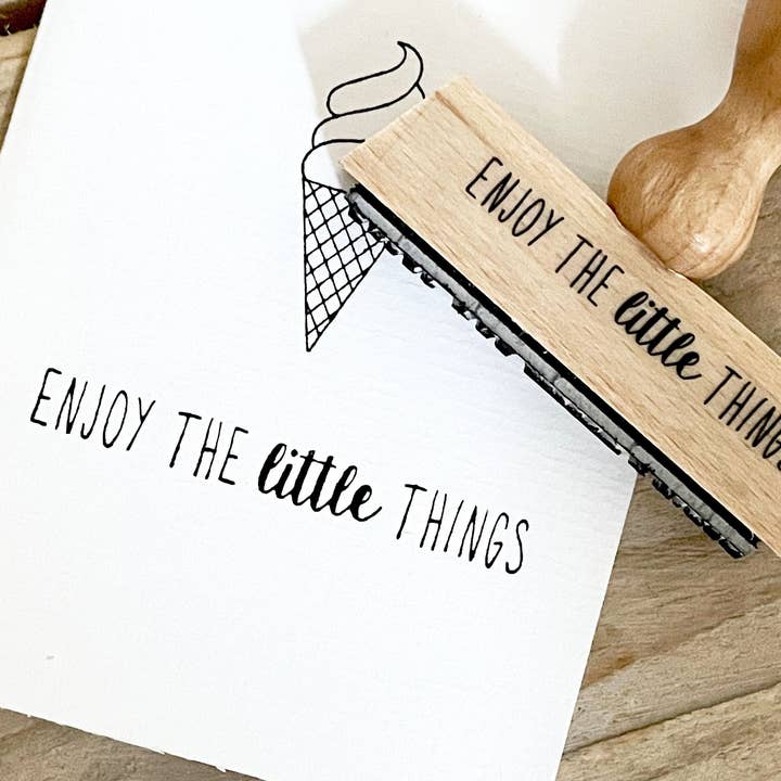 STAMP Enjoy the little things | Stamp Text for wholesale by Der kleine Sperling