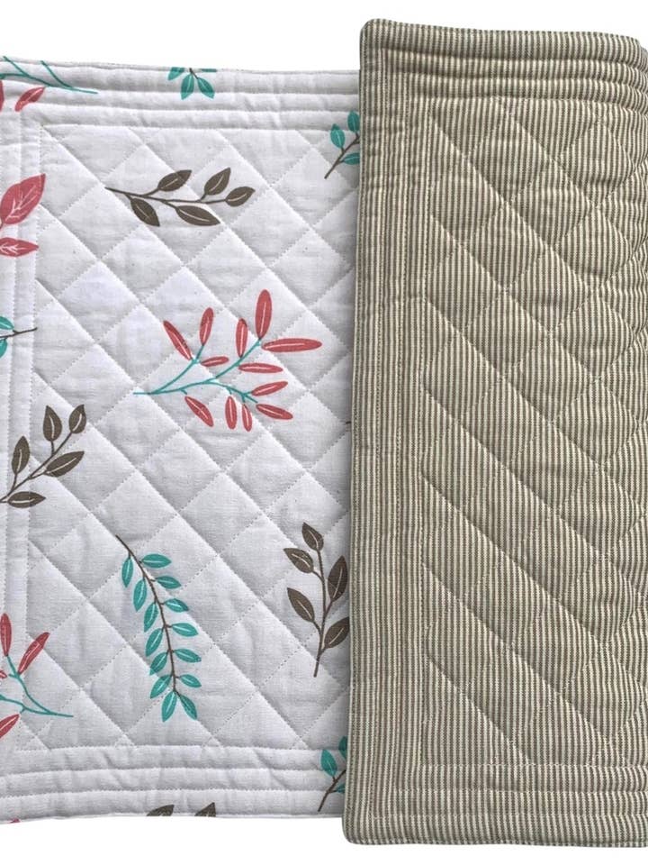 2in1 quilted leaves placemat for wholesale by Danishville