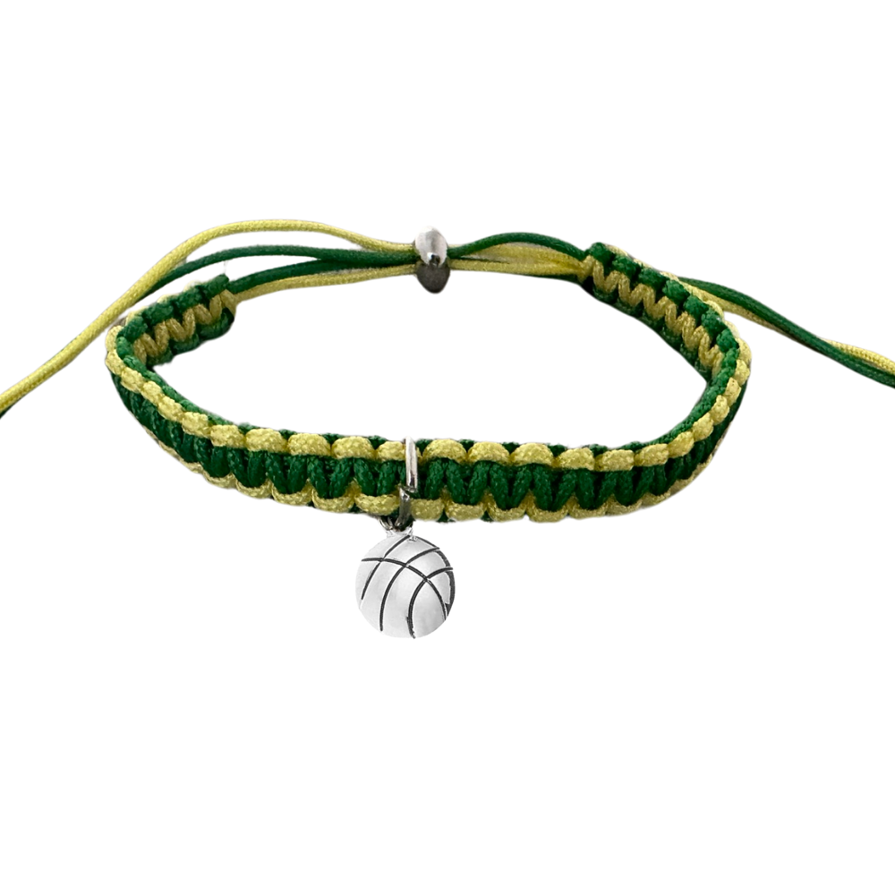 Sportybella - Wholesale Bedelarmbandje - Basketbal Veelkleurige Bedel Touw Armband - Kies Kleur6