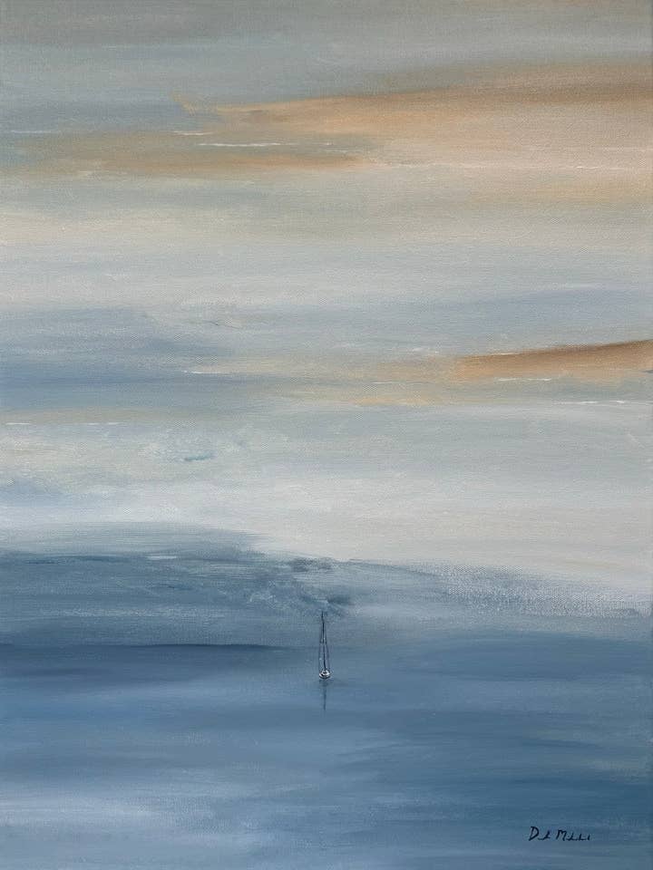 The Lonely Sailboat - Fine Art Print for wholesale by My Artist Soul