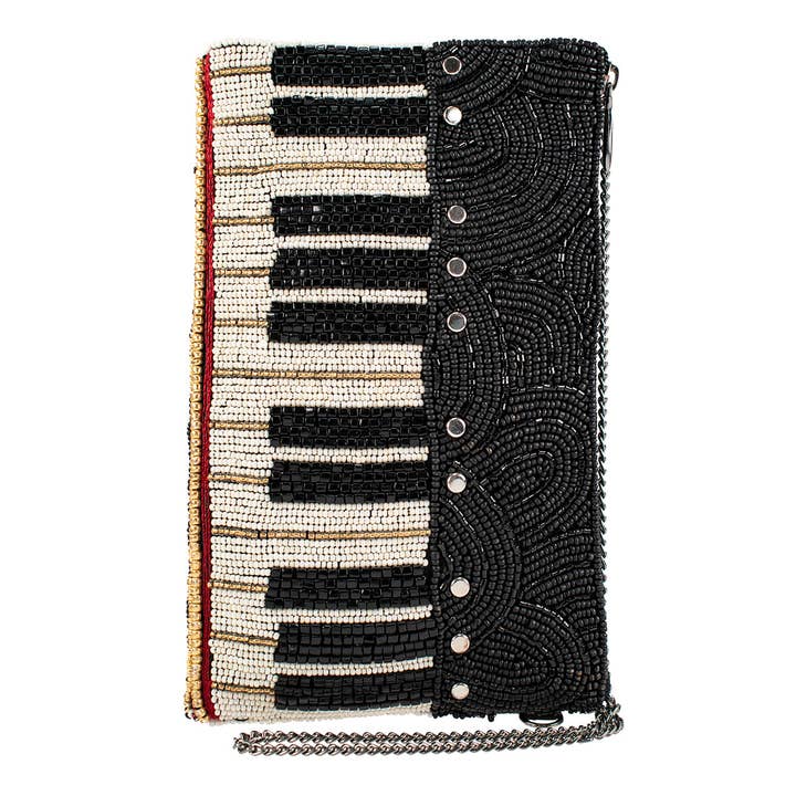 Mary Frances Accessories - Wholesale Crossbody bag – Women's - Keys to My Heart Beaded Piano Keys Crossbody Phone Bag