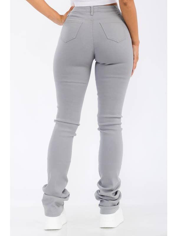 JBLA FASHION – Engroshandel Bukser - Dame – 2404-Højtaljede Superstræk Stacked Bukser7