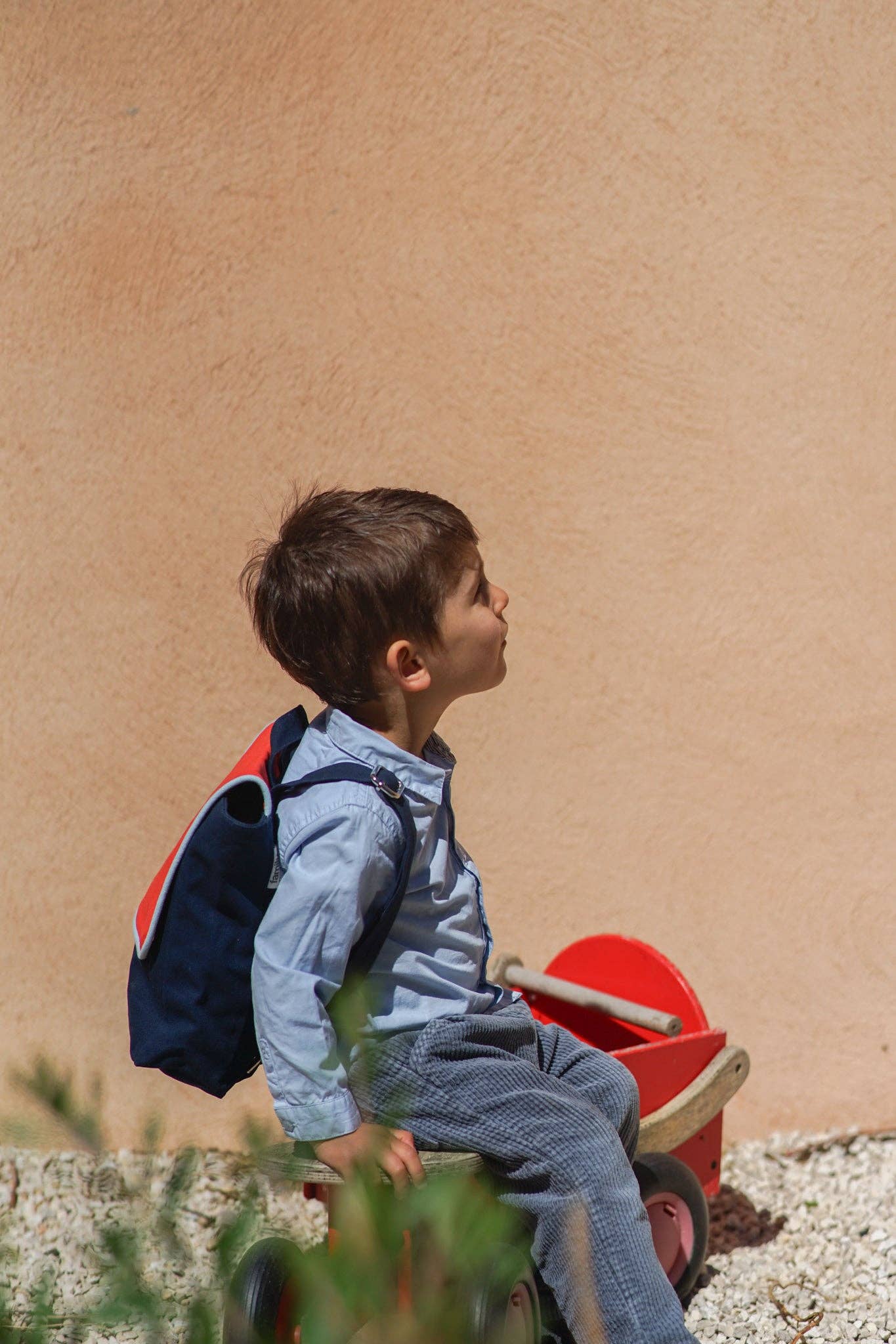 Family Impact Stories - Wholesale Backpack - Kids - Child's backpack rectangle red / navy blue4