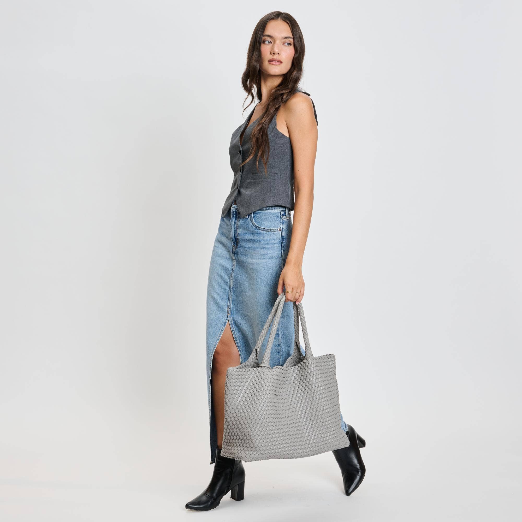 Moda Luxe - Vendita all'ingrosso Borsa tote - Donna - Borsa tote intrecciata in pelle vegana Solana59