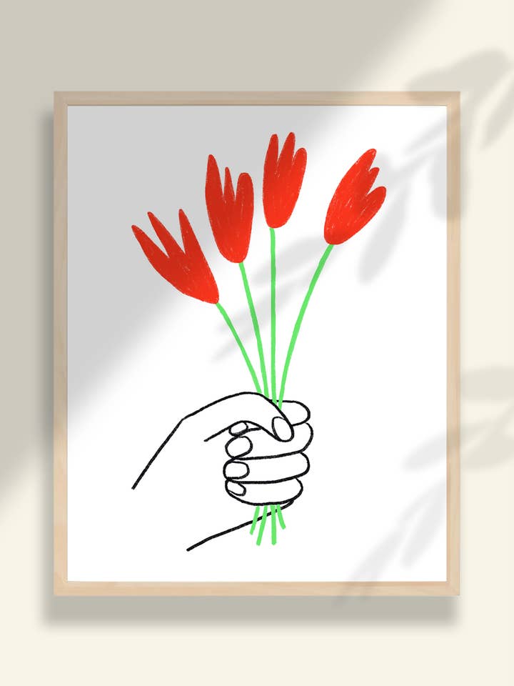 Bouquet Art Print for wholesale by Allison Poplett