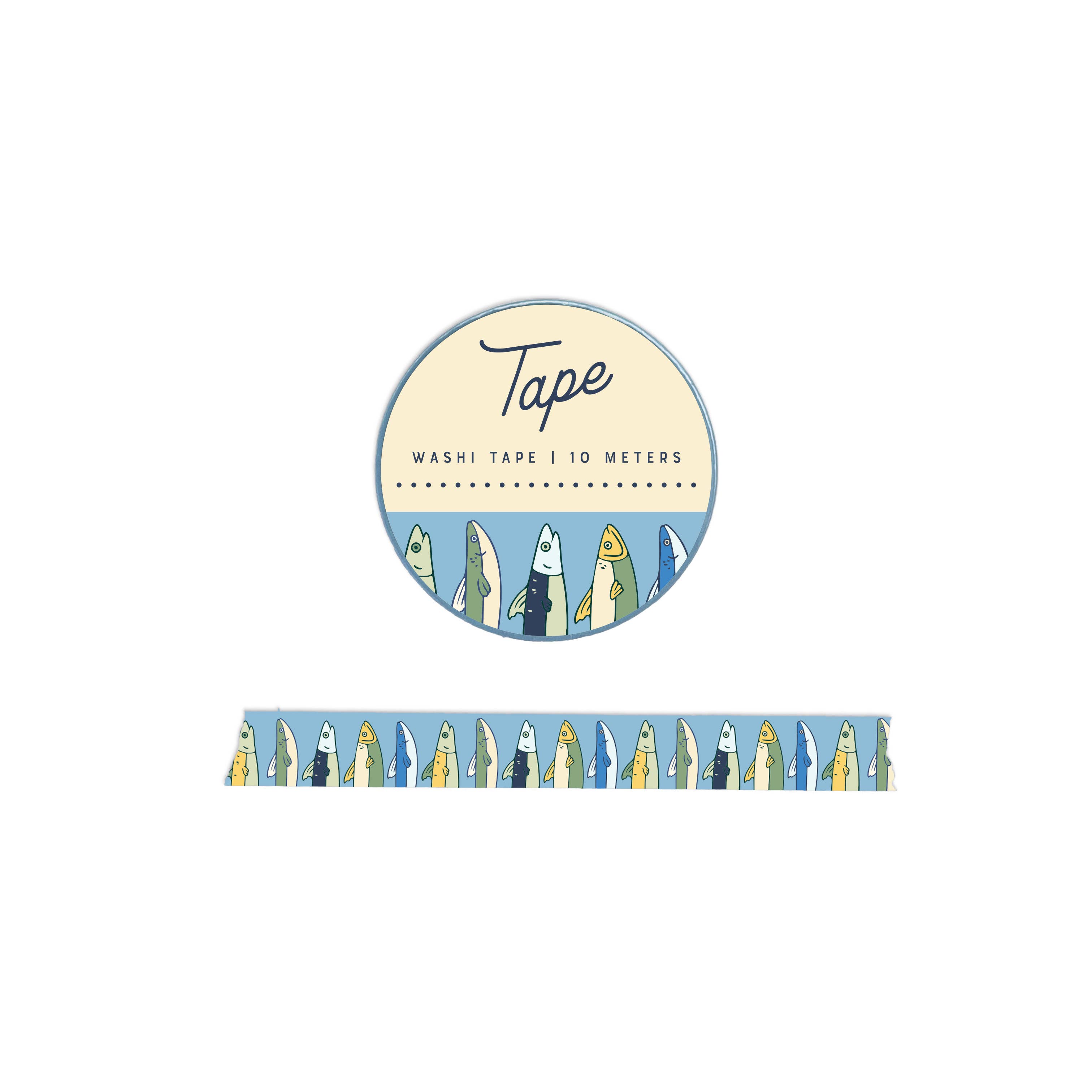 Ruff House Print Shop – Fita Washi por atacado – Fita Adesiva Fishy Washi