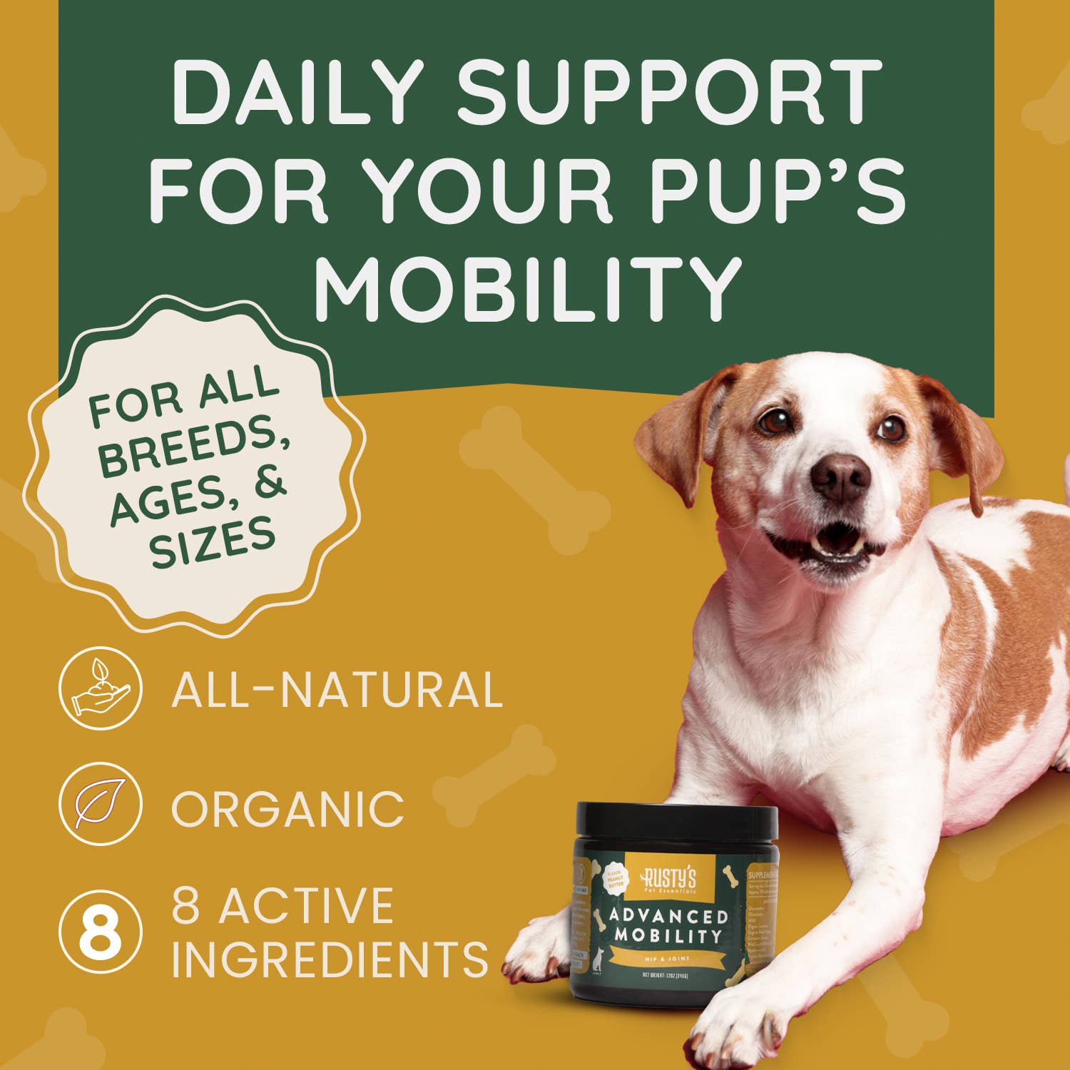 Rusty's Pet Essentials - Wholesale Pet Supplement - Dog - Advanced Mobility - Hip & Joint5