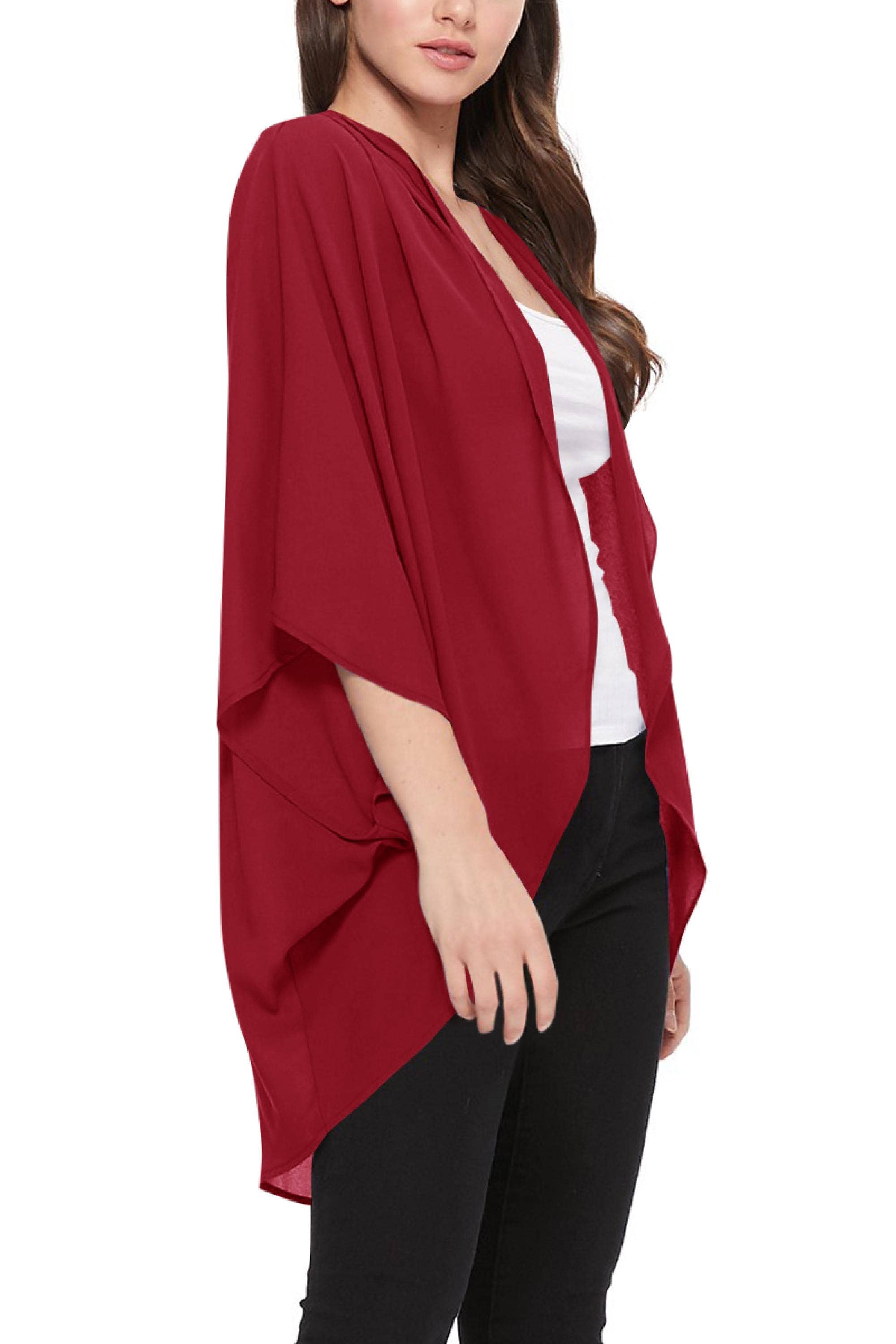 MOA COLLECTION - Wholesale Kimono - Women's - Solid Color Loose Fit Kimono Style Cardigan1