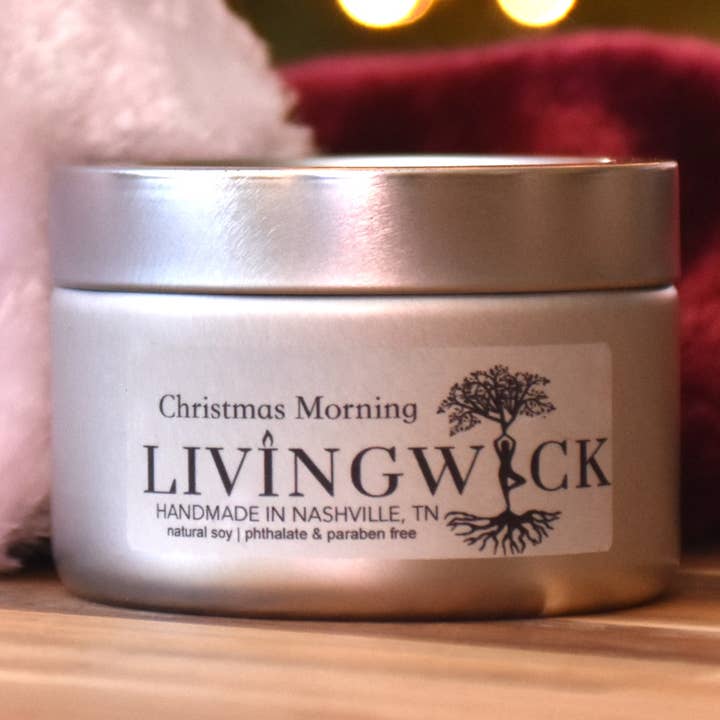 Mañana de Navidad - Vela de soja vertida a mano - 7oz para venta al por mayor de LIVINGWICK