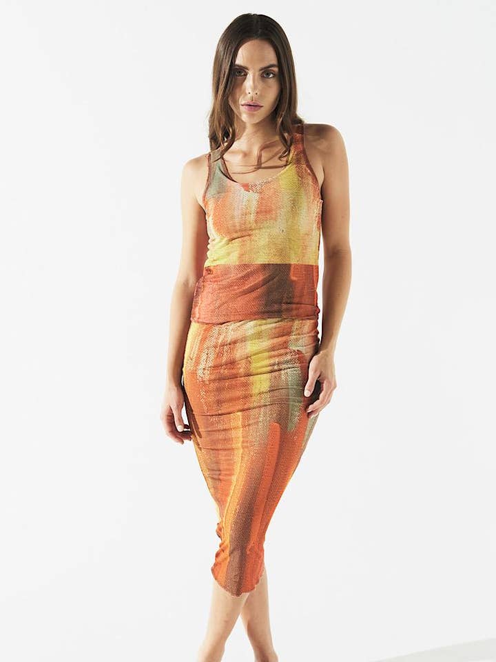 VALERIE TANK IN SUNSET for wholesale by Jyork The Label