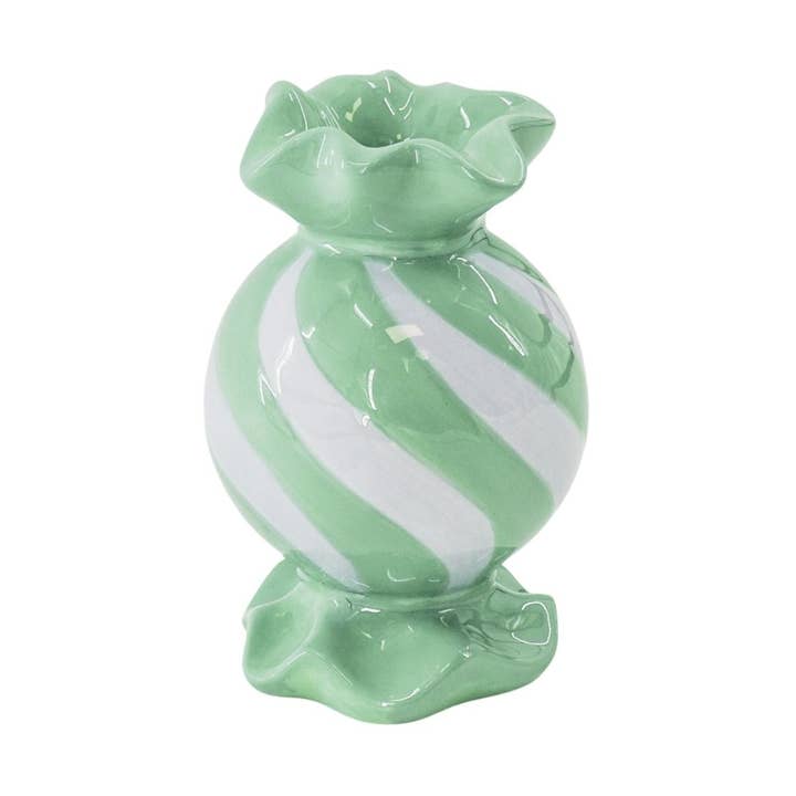 Bougeoir - Bonbon Ronde Toffee - Céramique - Menthe/ Lilas - 8,5x8,5x13 cm pour la vente par Housevitamin bv