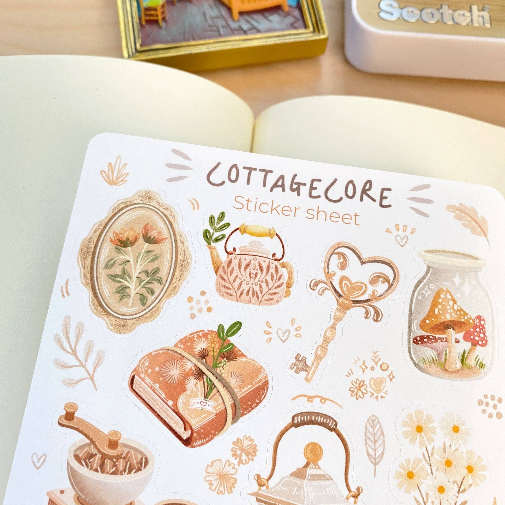 Lettoon - Wholesale Sticker - Sticker Sheet - Cottagecore3